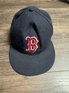 New Era Navy and White 59FIFTY Fitted Baseball Cap